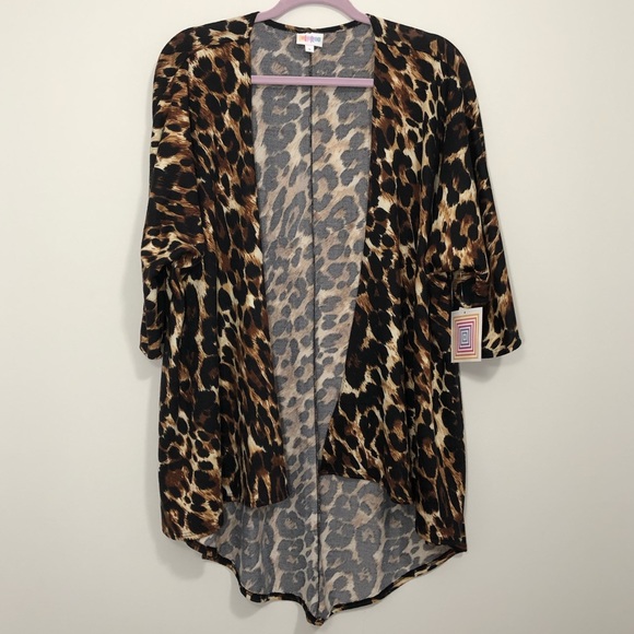 LuLaRoe Sweaters - NWT Lularoe Lindsay leopard kimono cardigan